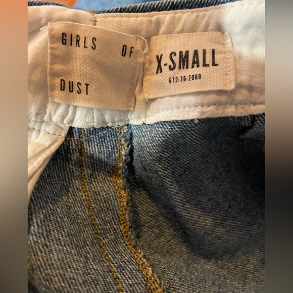 New! Girls Of Dust Guerilla Utility Vintage WWII Inspired Blue Jeans 👖 XS - Picture 8 of 9